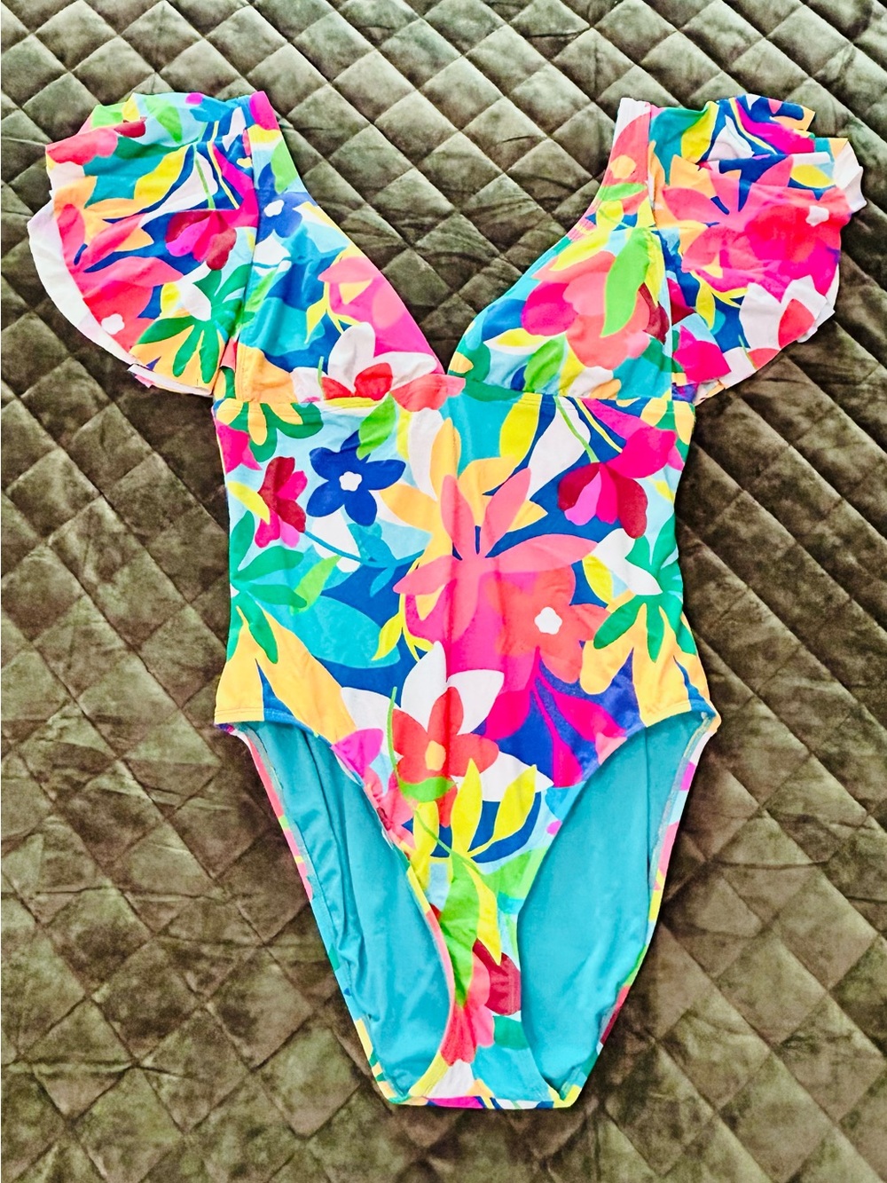 Bleu by Rod Beattie Away We Go Ruffle-Sleeve One-Piece Swimsuit